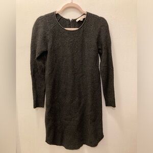 LOFT Dark Gray Long Sleeve Dress